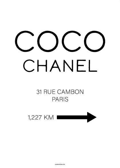 Dekorativ Chanel plakat l postershop.dk