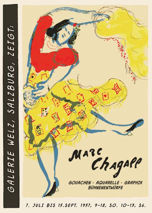 Kunstplakat inspireret af Marc Chagall l l postershop.dk